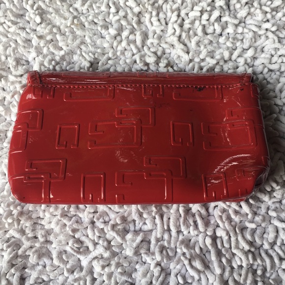 Guess red make up cosmetic bag with two pocked - Picture 2 of 7